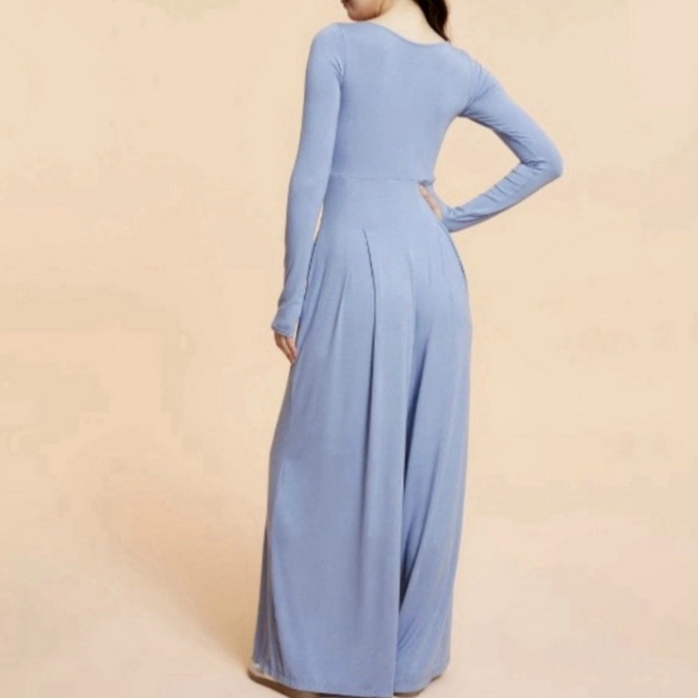 Chic Lavender Long Sleeve Jumpsuit - Picture 3 of 13